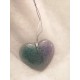 Coeur vert violet paillette